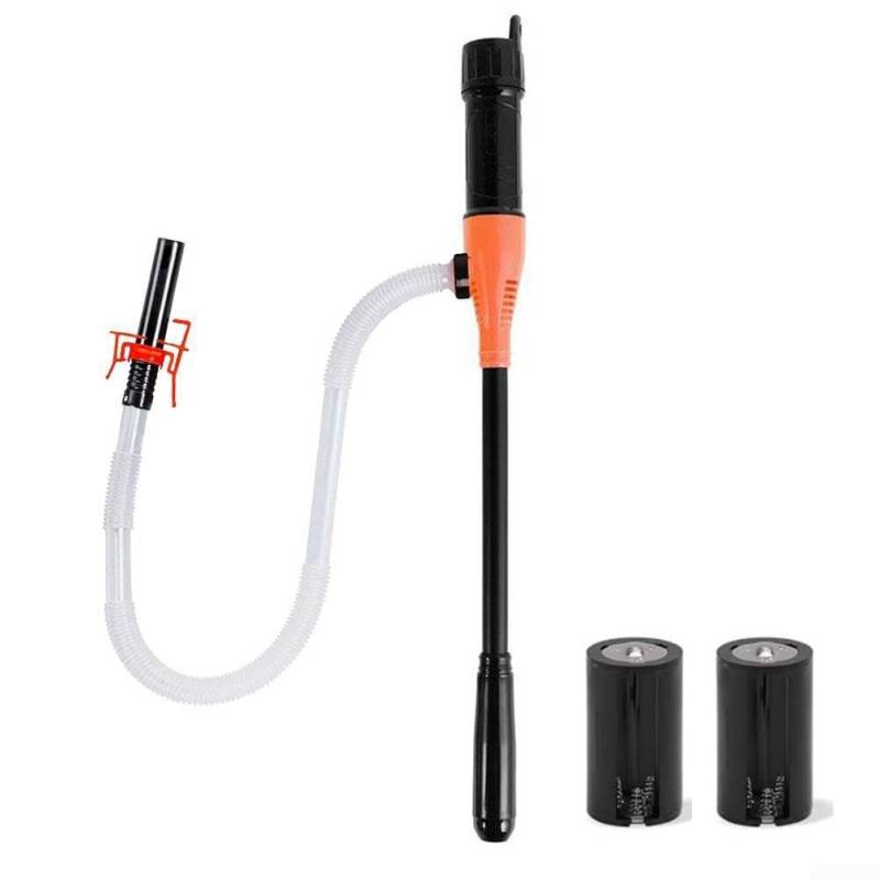 Babominimer Tragbare Power-Batteriepumpe, verbesserte Hand-Kraftstoff-Transferpumpe, Gaspumpe für Gas-Batterie-Konverter, Flexibilität bei der Auswahl der Stromquelle (Orange A) von babominimer