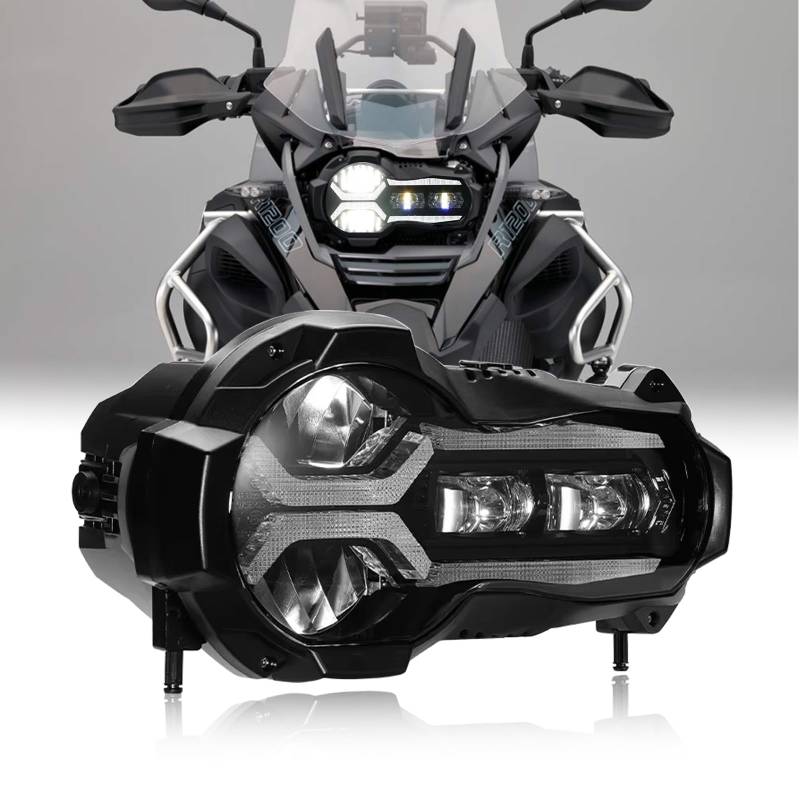 bamotoop Motorrad LED Scheinwerfer E Geprüft DRL für BMW R1200 R1200GS K50 2014-2019 ADV K51 2014-2018 von bamotoop