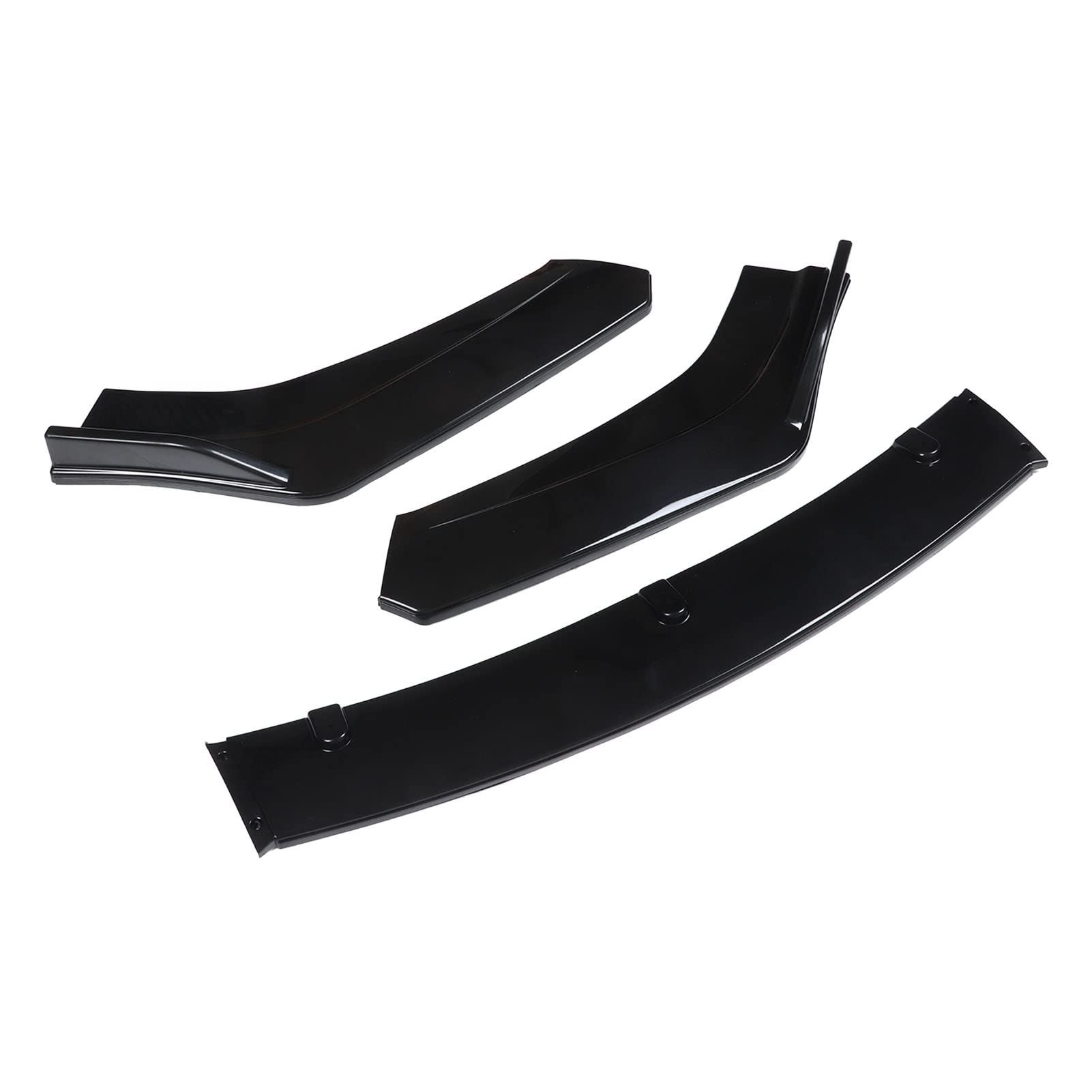 3 Stück Frontstoßstangenlippen-Kit, ABS Universal-Frontlippe Splitter Auto Spoiler Diffusor Ersatz, Antikollision Frontlippe Stoßfänger Schutz, Auto Exterieur Zubehör, Auto Teile von banapoy