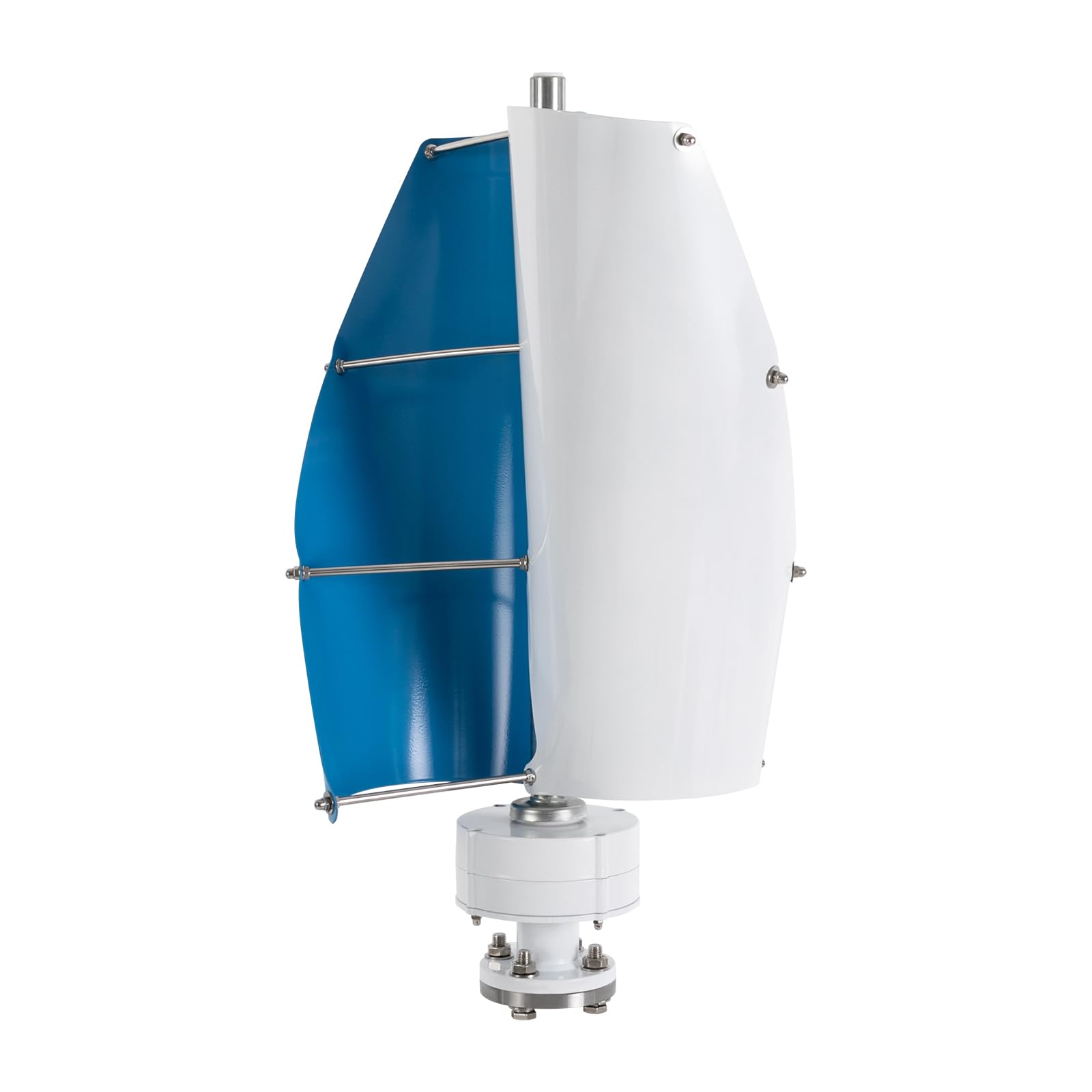 banborba 500W Vertikale Windgenerator, 24V Dreiphasiger Windrad Windturbine, 2-Klinge Vertikale Windkraftanlage mit Steuergerät, Geeignet für Boote, Pavillons, Hütten oder mobile Häuser (Blau/24V) von banborba