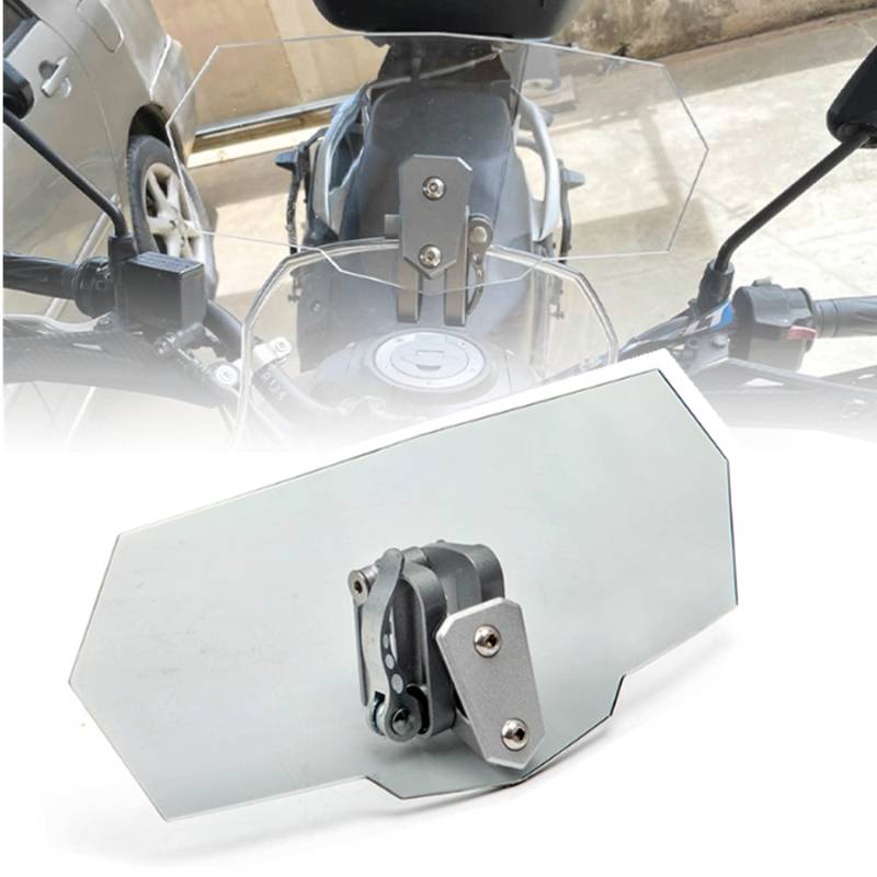 Motorrad Windabweiser Verstellbare Clip-on Windschutzscheibe Motorrad Windschutz Zubehör Windschild Windschutzscheibenverlängerung Erweiterung Spoiler Aufsatz für Rennrad Moto (Tawny) von bangminda