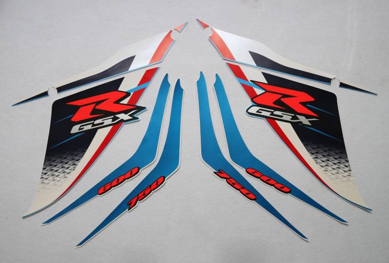 baobaohu Grafik-Set für GSX-R750 2011 2012 2013 2014 2015 2016 GSX-R600 K11 Aufkleber Aufkleber Schutz Dekoration Motorrad Karosserie Verkleidung Aufkleber Blau Schwarz von baobaohu