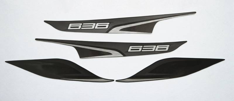 baobaohu Grafik-Set für ZX6R ZX-6R 636 2013 2014 2015 2016 ZX 6R Aufkleber Aufkleber Schutz Dekoration Motorrad Karosserie Verkleidung Aufkleber Schwarz Silber von baobaohu