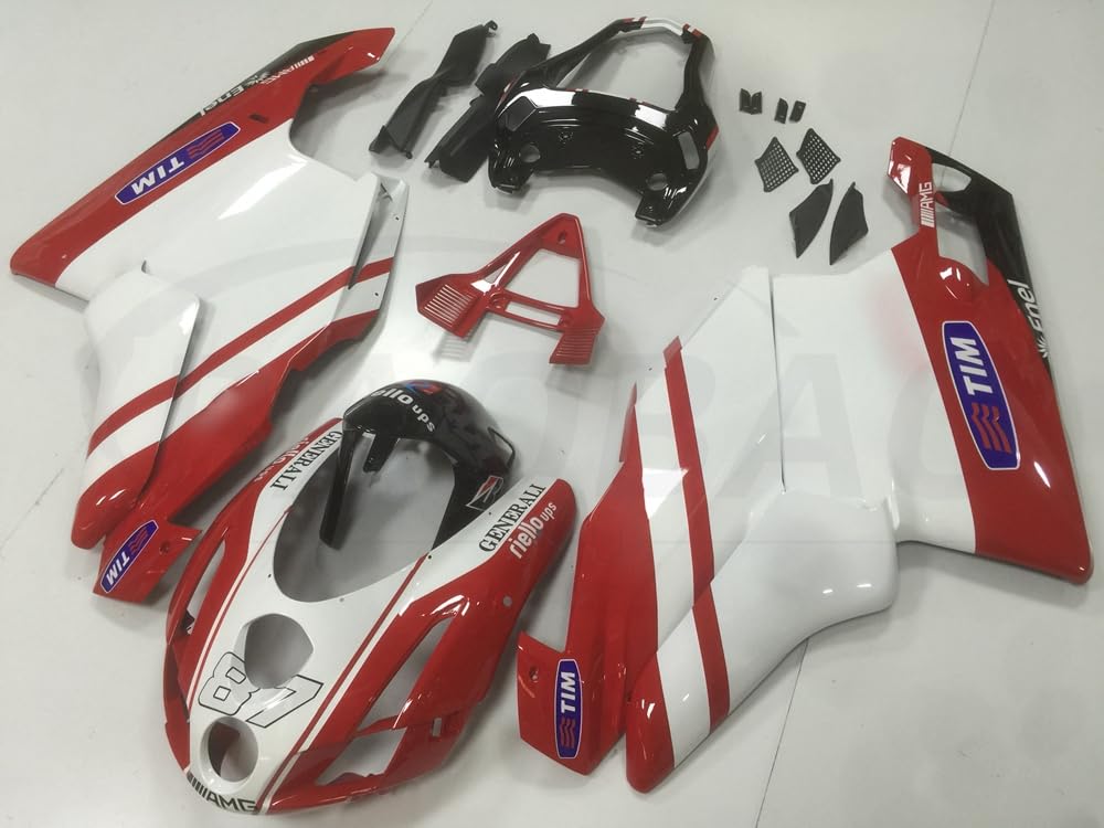 baobaohu Verkleidungssatz Motorrad für 999 749 Monoposto 2003 2004 03 04 Verkleidung Kit Karosserie ABS Injektion (Rot Weiß) 026FH von baobaohu