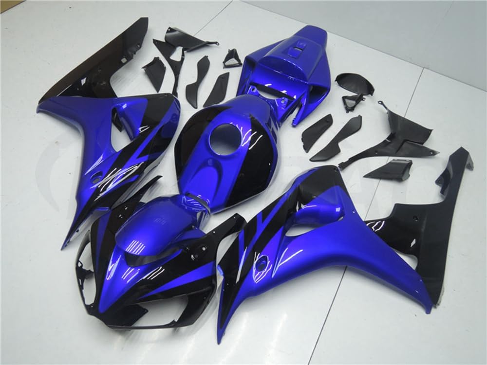 baobaohu Verkleidungssatz Motorrad für CBR1000RR 2006 2007 06 07 CBR1000 RR Verkleidung Kit Karosserie ABS Injektion (Blau Schwarz) 104 NM von baobaohu