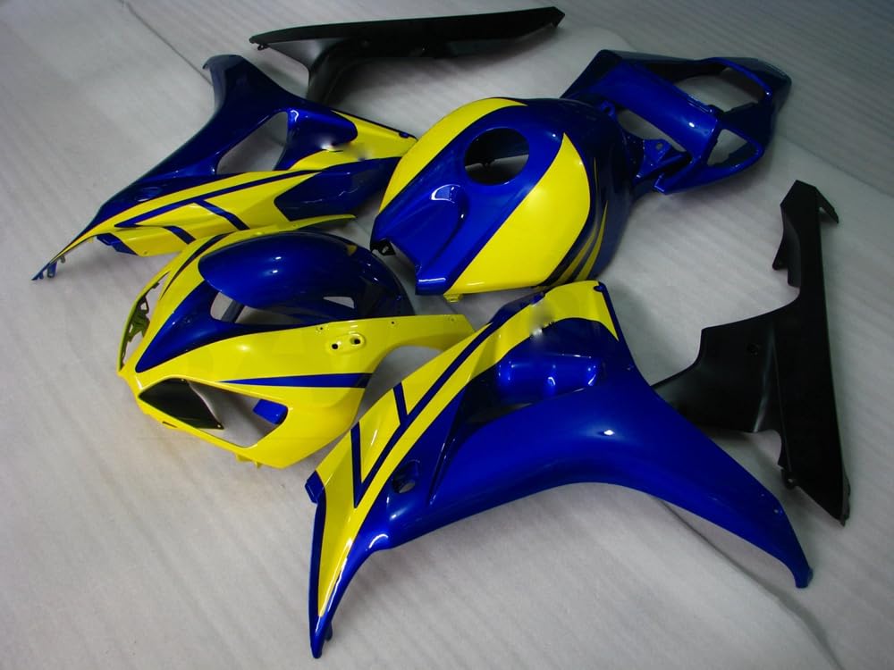 baobaohu Verkleidungssatz Motorrad für CBR1000RR 2006 2007 06 07 CBR1000 RR Verkleidung Kit Karosserie ABS Injektion (Gelbblau) 071NG von baobaohu