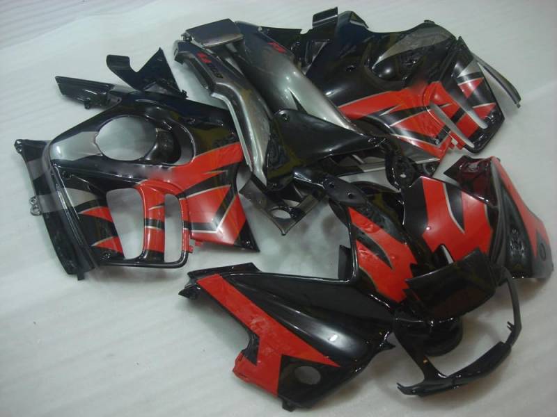 baobaohu Verkleidungssatz Motorrad für CBR600F3 1997 1998 CBR600F 97 98 CBR 600 F3 Verkleidung Kit Karosserie ABS Injection (schwarz rot) 005CS von baobaohu