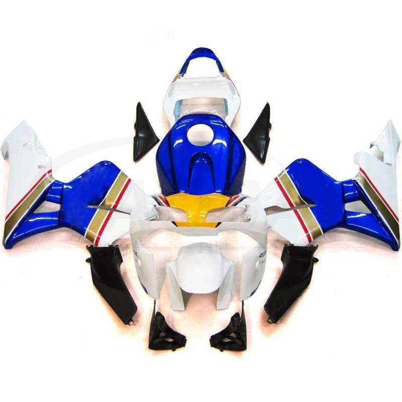 baobaohu Verkleidungssatz Motorrad für CBR600RR 2003 2004 03 04 CBR600 RR Verkleidung Kit Karosserie ABS Injektion (Weiß Blau) 087BH von baobaohu