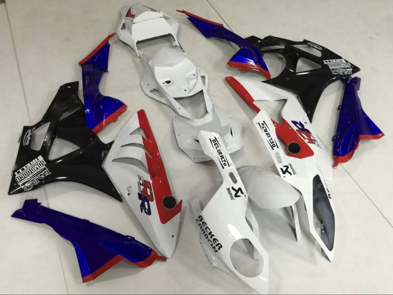 baobaohu Verkleidungssatz Motorrad für S1000RR 2009 2010 2011 2012 2013 2014 09 10 11 12 13 14 S 1000 RR Verkleidung Kit Karosserie ABS Injection (Weiß Schwarz) 039RT von baobaohu