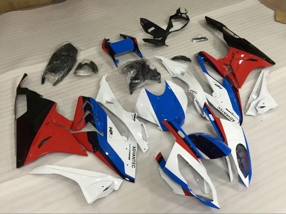 baobaohu Verkleidungssatz Motorrad für S1000RR 2015 2016 15 16 S 1000 RR Verkleidung Kit Karosserie ABS Injection (Weiß Rot) 015DO von baobaohu