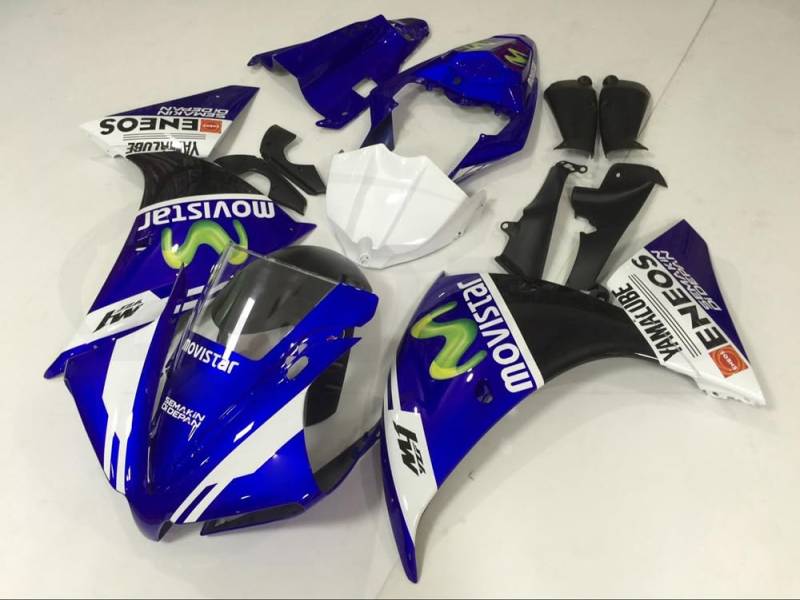 baobaohu Verkleidungssatz Motorrad für YZF-1000 R1 2012 2013 2014 12 13 14 YZF 1000 R1 Verkleidung Kit Karosserie ABS Injection (Blau Weiß) 010ZY von baobaohu