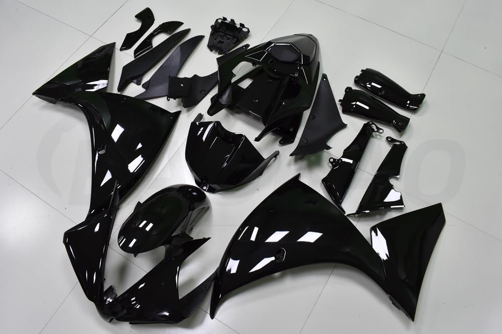 baobaohu Verkleidungssatz Motorrad für YZF-1000 R1 2012 2013 2014 12 13 14 YZF 1000 R1 Verkleidung Kit Karosserie ABS Injection (schwarz) 020RN von baobaohu