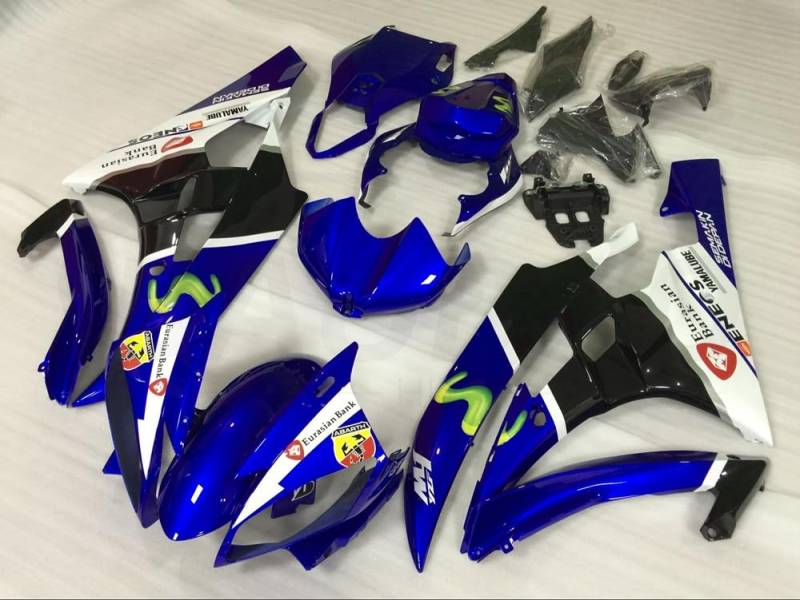 baobaohu Verkleidungssatz Motorrad für YZF-600 R6 2006 2007 06 07 YZF 600 R6 Verkleidung Kit Karosserie ABS Injection (Blau Schwarz) 113ZP von baobaohu