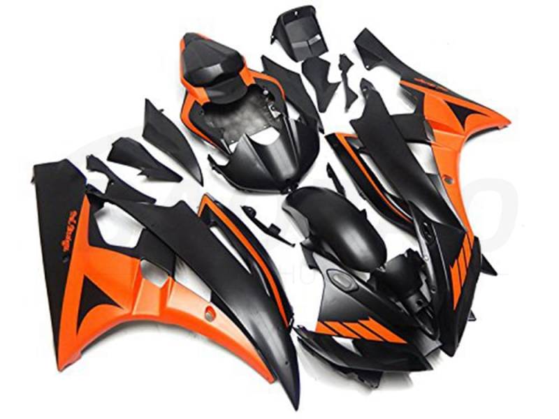 baobaohu Verkleidungssatz Motorrad für YZF-600 R6 2006 2007 06 07 YZF 600 R6 Verkleidung Kit Karosserie ABS Injection (Schwarz Orange) 074WB von baobaohu