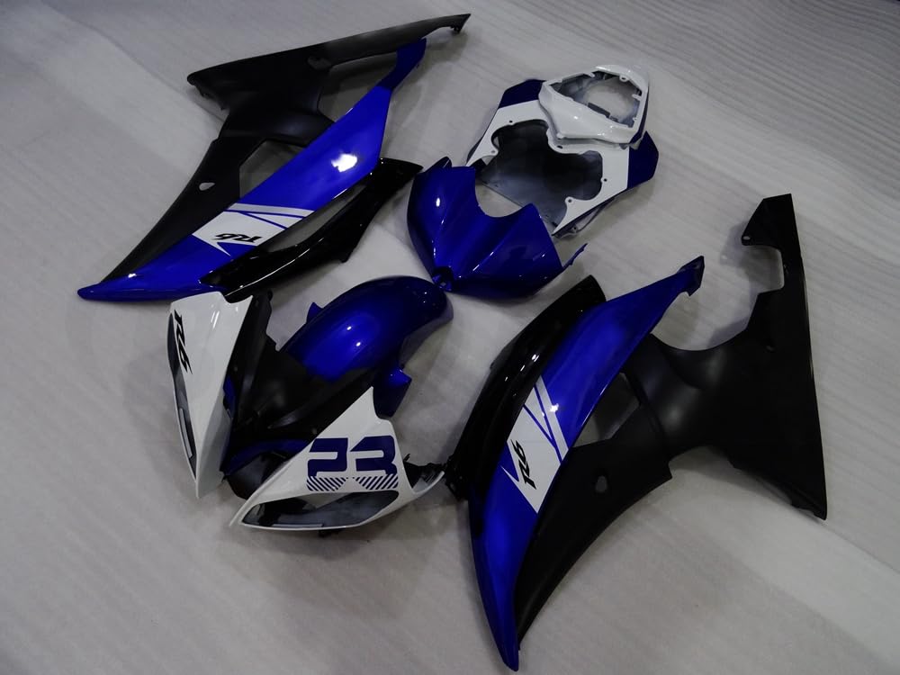 baobaohu Verkleidungssatz Motorrad für YZF-600 R6 2008 2009 2010 2011 2012 2013 2014 2015 2016 Verkleidung Kit Karosserie ABS Injection (blau schwarz) 062GR von baobaohu