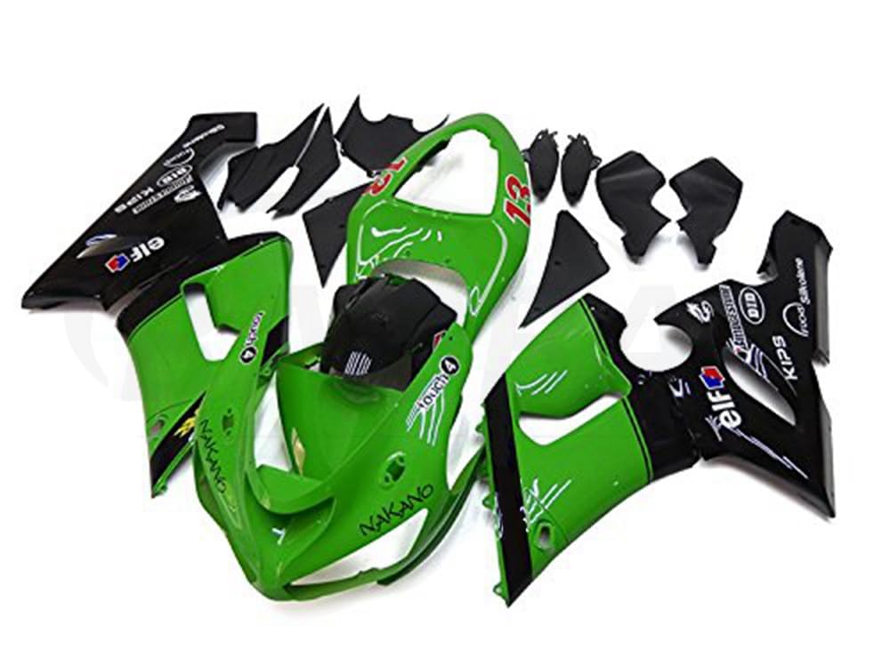 baobaohu Verkleidungssatz Motorrad für ZX6R ZX-6R 636 2005 2006 05 06 ZX6R 636 Verkleidung Kit Karosserie ABS Injection (Grün Schwarz) 044PW von baobaohu