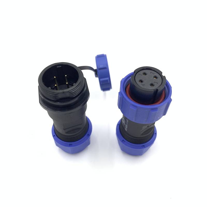 Anschlussstecker Luftfahrtstecker SP17 4 Polig, Weibliche Stecker und Männlicher Buchse Kabel Steckverbinder IP68 4 Pin Aviation-Stecker für Außenlampen Verwendet 500V 5A von bayzconn