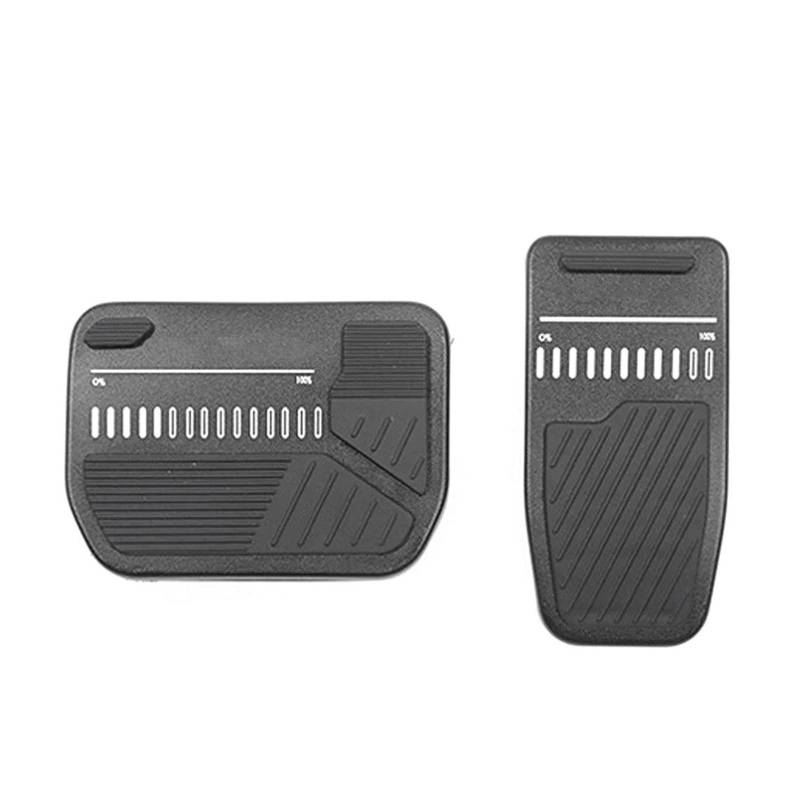 Fußstütze Pedale Für Tesla Für Modell 3 Y Für Highland 2024 Clip-on Auto Fuß Pedal Pads Abdeckung Pedal Gummi Pad Abdeckung Bremse Rest Pedal Innen Zubehör Auto Pedal Set(Schwarz) von bcumst