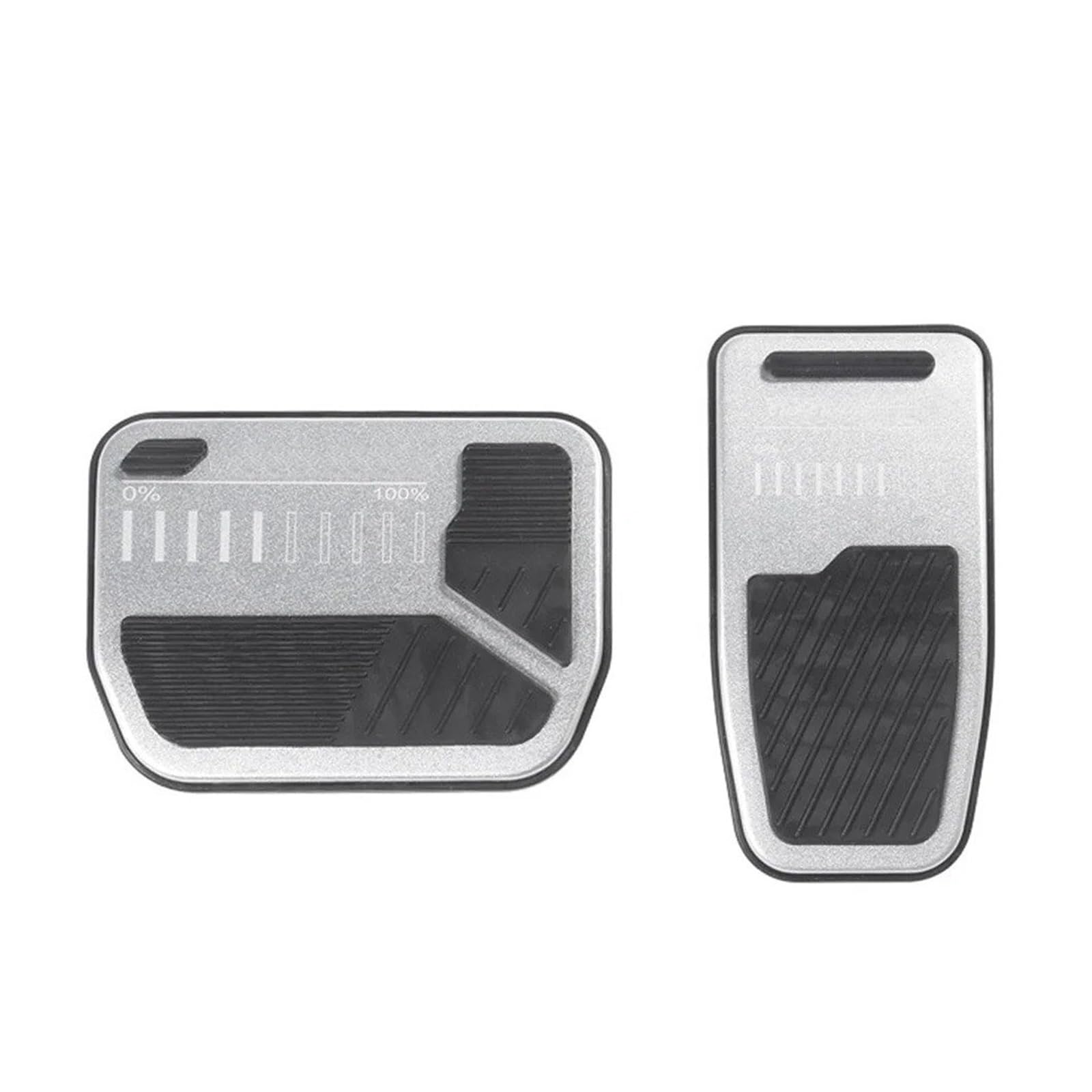 Fußstütze Pedale Für Tesla Für Modell 3 Y Für Highland 2024 Clip-on Auto Fuß Pedal Pads Abdeckung Pedal Gummi Pad Abdeckung Bremse Rest Pedal Innen Zubehör Auto Pedal Set(Silvery) von bcumst