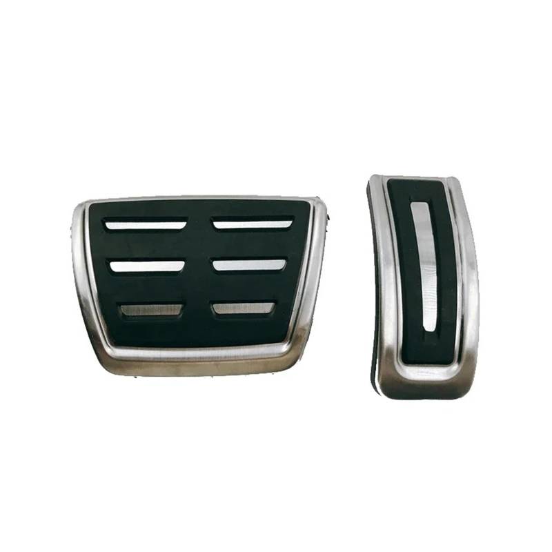 Fußstütze Pedale Für VW Für Polo AW BZ Für Virtus 2018~2023 Bremse Fuß Pedale Auto Gaspedal Pads Kein Bohren Innen Teile Zubehör Auto Pedal Set(2 PCS) von bcumst