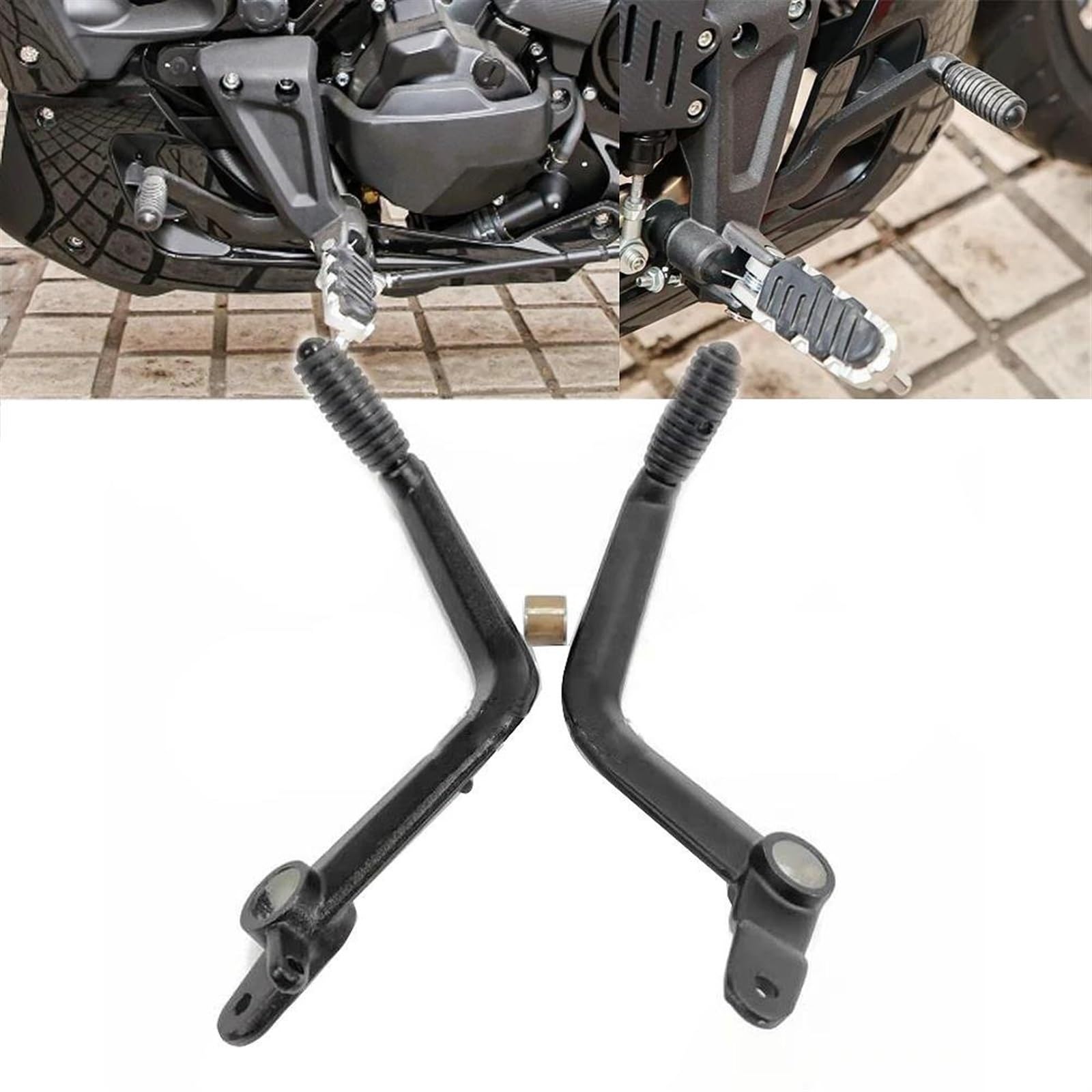 Motorrad Fußstützen Für Benelli 502 Für C 502c Für BJ500 Für 6A Motorrad Schaltpedal Bremspedal Bremshebel Fußrasten Motorrad(Shift Brake Lever) von bcumst