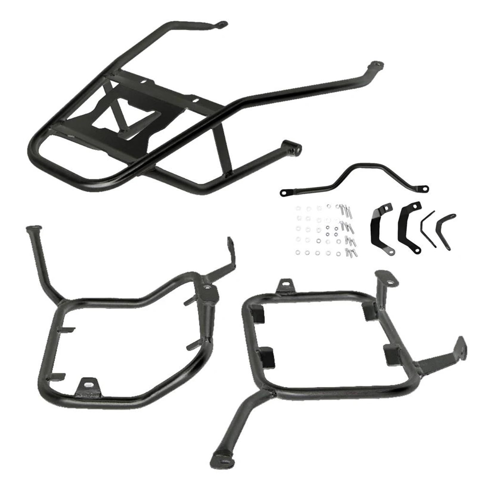 Motorrad Gepäckträger Edelstahl-Gepäckträger Hinten Für XADV 750 XADV750 2021 2022 2023 Motorrad-Kofferraum-Satteltaschenhalterung Motorradgepäckträger Hinten(Black One Set) von bcumst