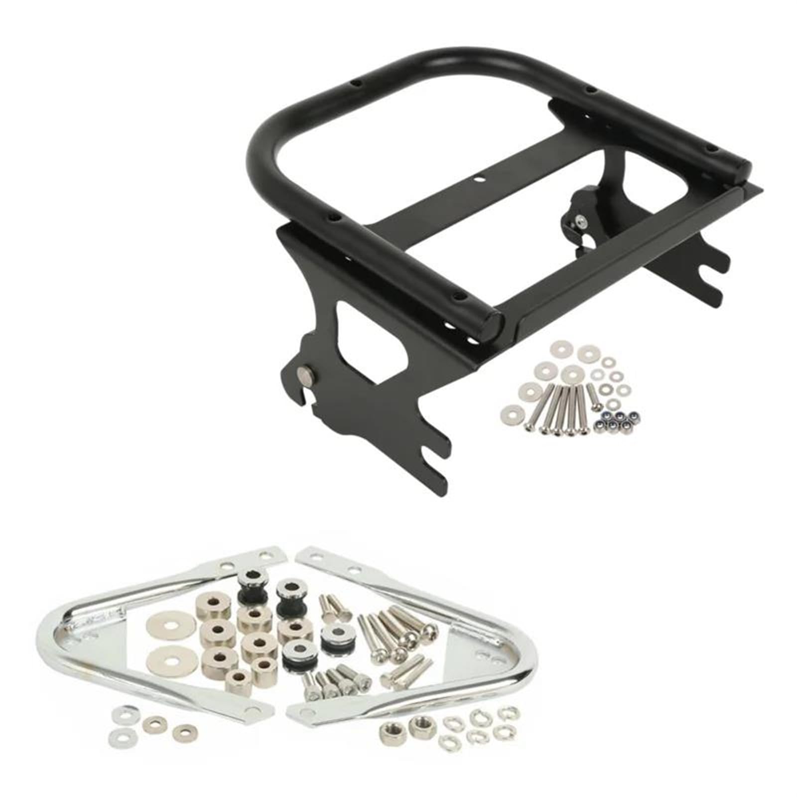 Motorrad Gepäckträger Motorrad Doppel-up Gepäck Rack Docking Hardware Für Tour Pak Touring Road King Electra Street Glide FLHR FLTR FLHX 97-08 Motorradgepäckträger Hinten(B) von bcumst