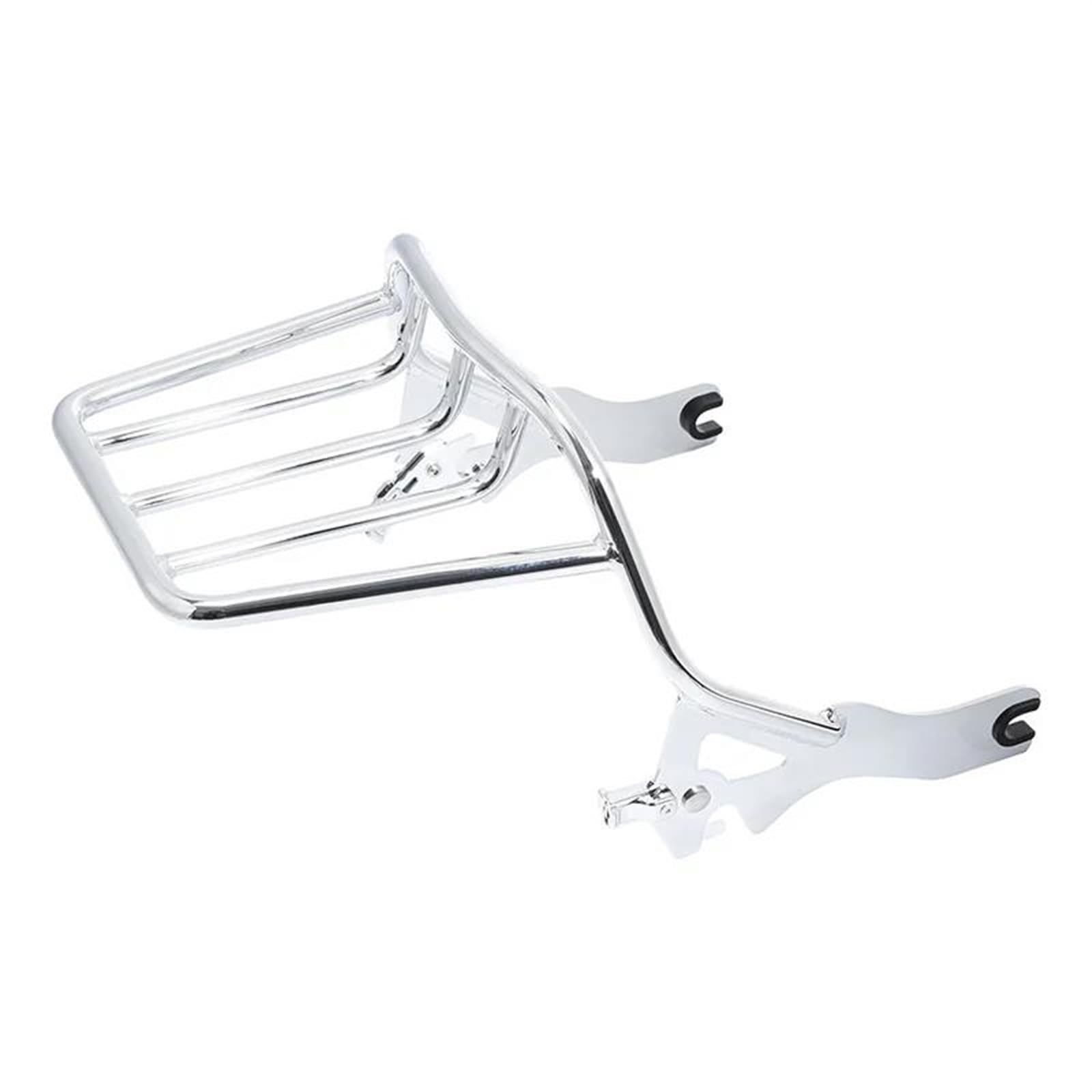 Motorrad Gepäckträger Motorrad Zwei Up Gepäck Rack Halterung Für Softail Fat Bob 114 FXFBS FXFB 2018-2023 Motorradgepäckträger Hinten(Chrome) von bcumst