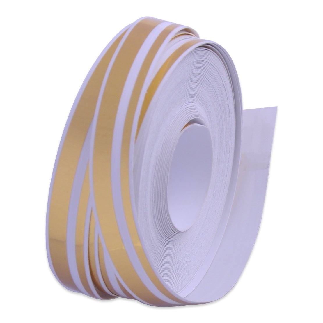 beler Gold 12mm Universal Auto Doppel Linie Streifen Aufkleber Klebeband Tape Vinyl Rolle von beler