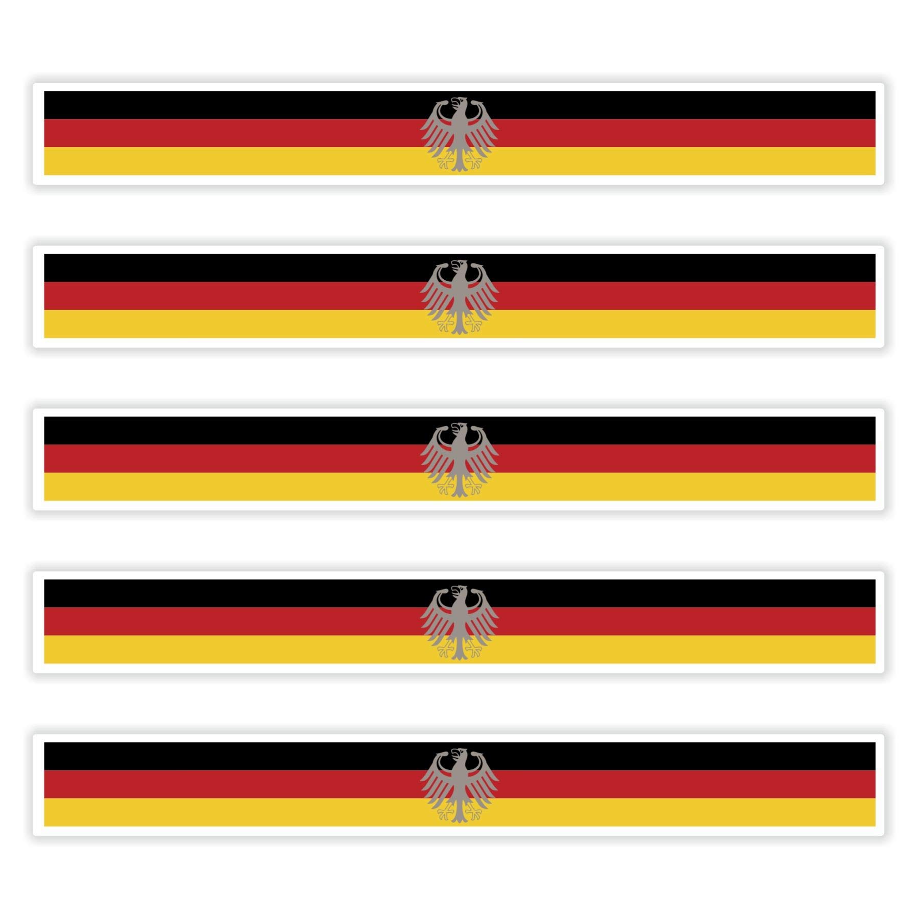 benobler 5 x Aufkleber Deutschland/Bundesadler f. KFZ Auto Motorrad Boot Flagge Fahne Germany von benobler