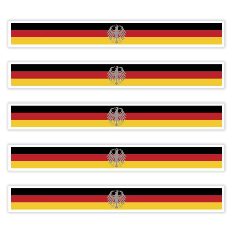 benobler 5 x Aufkleber Deutschland/Bundesadler f. KFZ Auto Motorrad Boot Flagge Fahne Germany von benobler