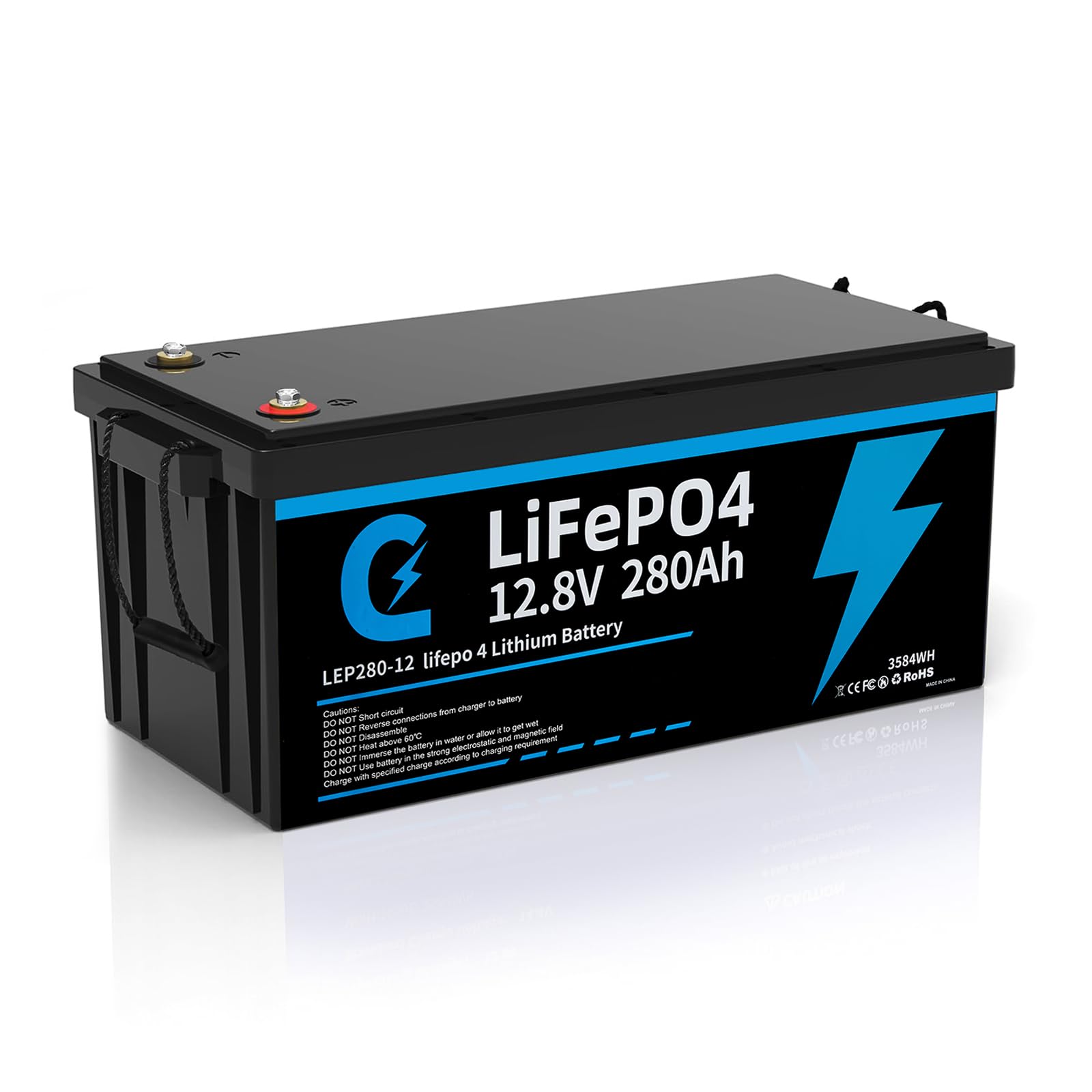 280Ah 12V Lithium Batterie,280Ah 12V LiFePO4 Batterie,15000 Zyklen,3584Wh,Batterie 280Ah 12v LiFePO4,mit Smart BMS,Tieftemperaturschutz,für Wohnmobil,Solaranlage,Boot Haushalt,Camping (280Ah 12v) von bestyks