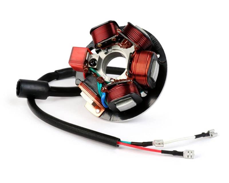 BGM PRO Umrüstkit Grundplatte, Lichtmaschine HP V2.5 Silikon 6 Kabel, 3-Pin Rundstecker ohne Batterie kompatibel für Vespa PK XL von bgm ORIGINAL SUPERCHARGED