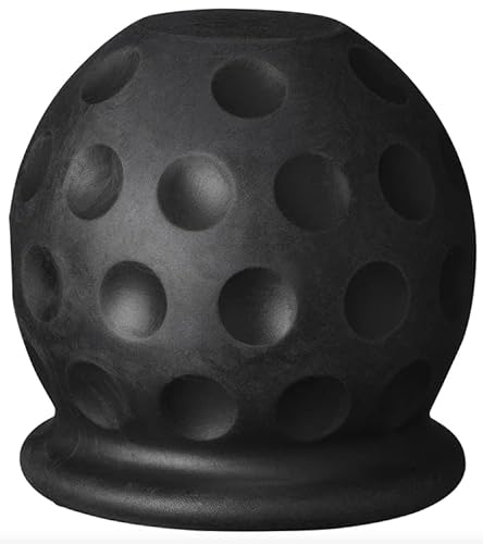 Anhängerkupplung Abdeckung, 50 mm Gummi/Kunststoff Anhängerkupplung Schutzkappe Anhängerkupplung Kugelkopf für Anhänger PKW LKW RV (Golfball schwarz) von blntackle76