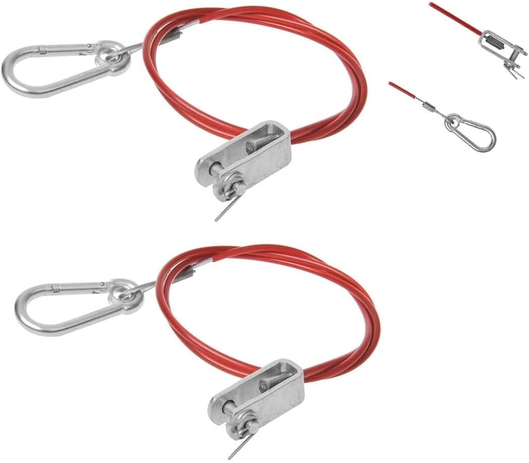 Set Brems - Abreißseil mit Gabelkopf, Haken oder Karabiner, 1 Meter Bremsseil Fangseil Sicherungsseil, Hollandöse - Hilfskupplung (2 Stück mit Karabiner und Gabelkopf) von blntackle76