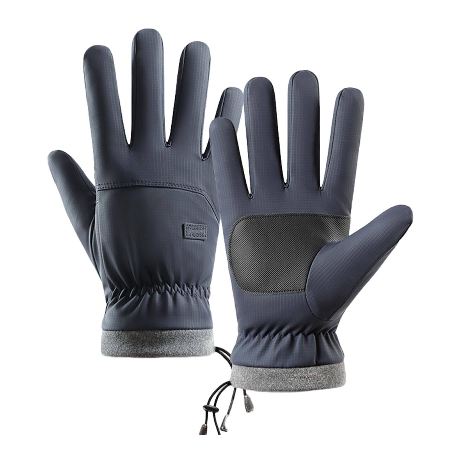 budiniao Warme und wasserdichte Winter Skihandschuhe für Herren mit empfindlichem Touchscreen. Wasserdichte und warme ABS Skihandschuhe, Blau von budiniao