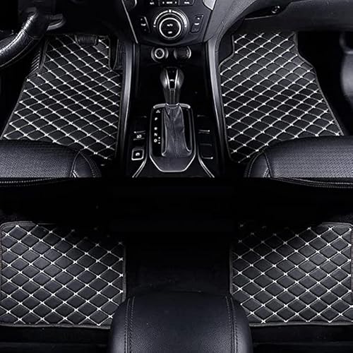 Custom Auto FußMatten für Mercedes Benz A-Class A180 A180d A200 A200d A220d A250e LHD, Auto Leder Fussmatten, Allwetter Rutschfeste Wasserdichte Fussmatten, Automatten Teppiche ZubehöR,C Blackbeige von buhb