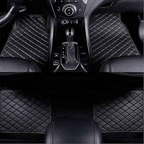 buhb Custom Auto FußMatten für BMW 4er F32 F33 F36 G22 G23 G26 LHD, Auto Leder Fussmatten, Allwetter rutschfeste wasserdichte Fussmatten, Automatten Teppiche Interieur ZubehöR,B Black von buhb