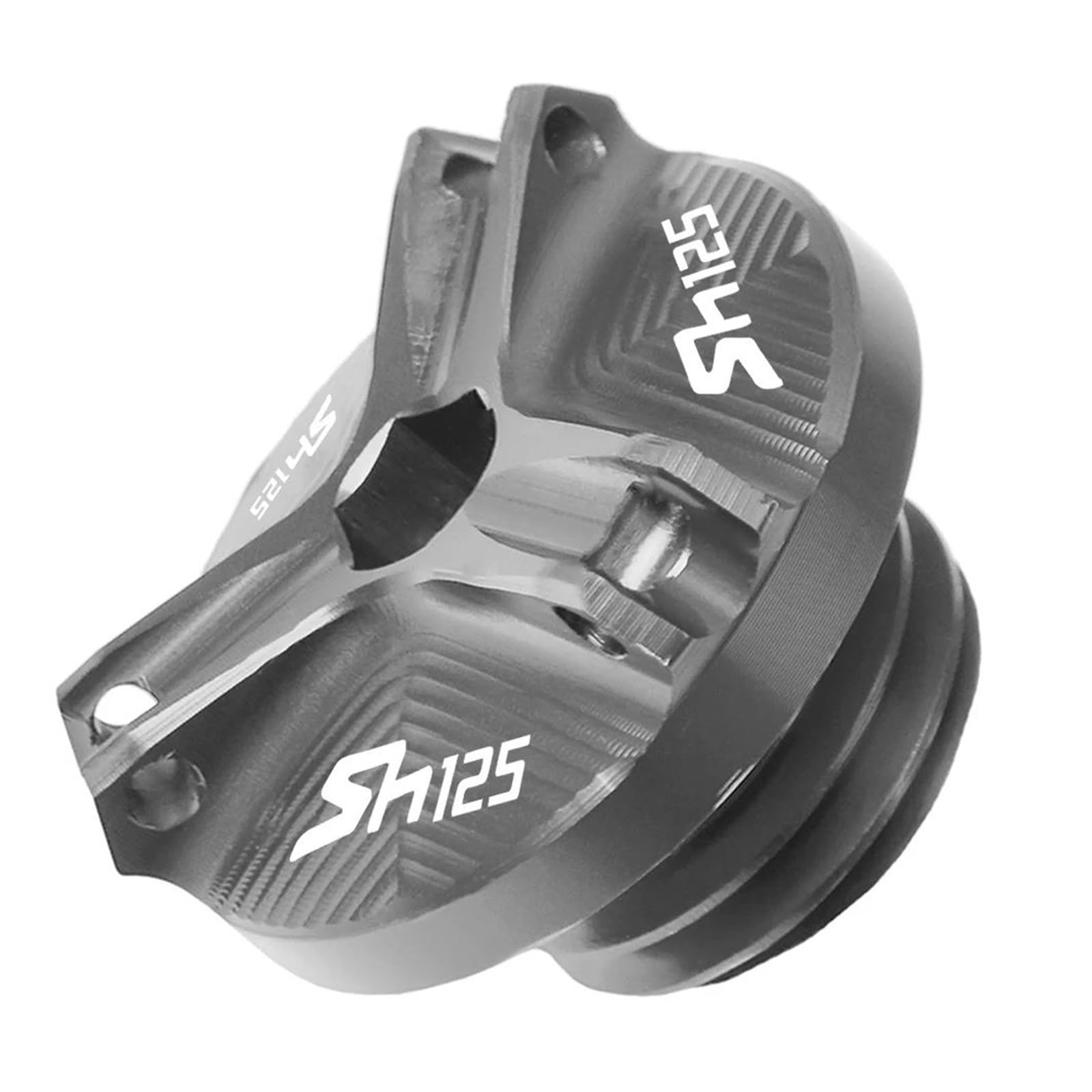 Motorrad-Öldeckel Für SH125 SH 125 2014-2018 Motorrad Aluminium M20 * 2,5 Motoröl Filter Tasse Stecker Abdeckung Schraube(Grau) von bzsdrui