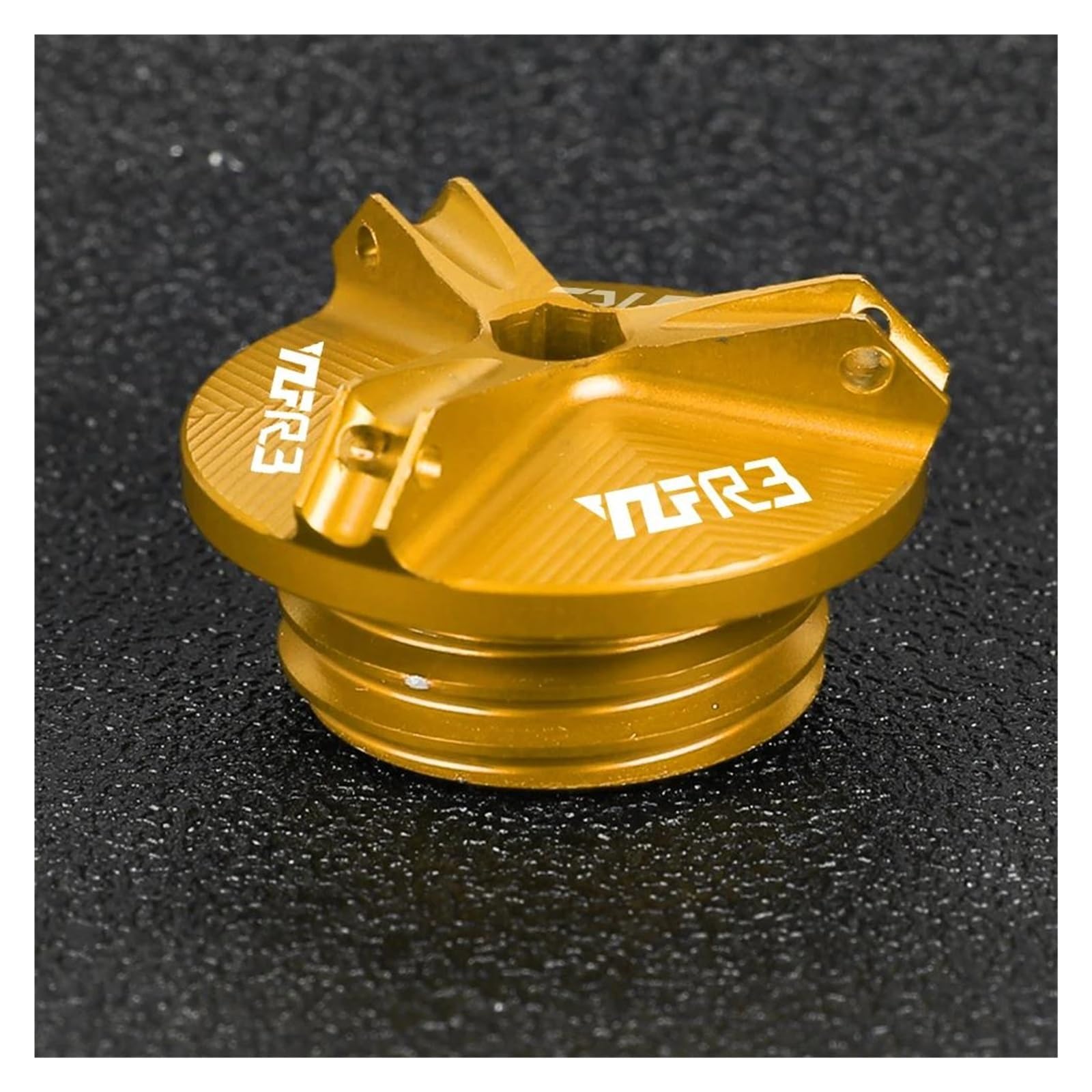 Motorrad-Öldeckel M27 * 3,0 Motoröl-Einfülldeckel-Stecker Motorrad Für YZF R3 2014–2022 2023(Gold) von bzsdrui