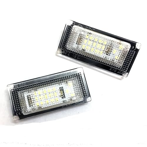 LED Kennzeichenbeleuchtung | Nummernschildbeleuchtung LED Kompatibel mit Mini Cooper R50 2002-06 R52 R53 2001-2006 | Eingebauter CANBus-Widerstand Kein Fehler 6000K Eisweißes Licht Ersatzlampenplatte von car passion