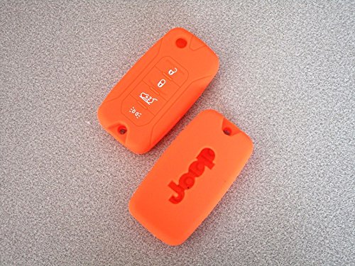 Car Passion Silikon-Schlüsselcover kompatibel mit Jeep Renegade, Cherokee - Schutz (Orange) von car passion