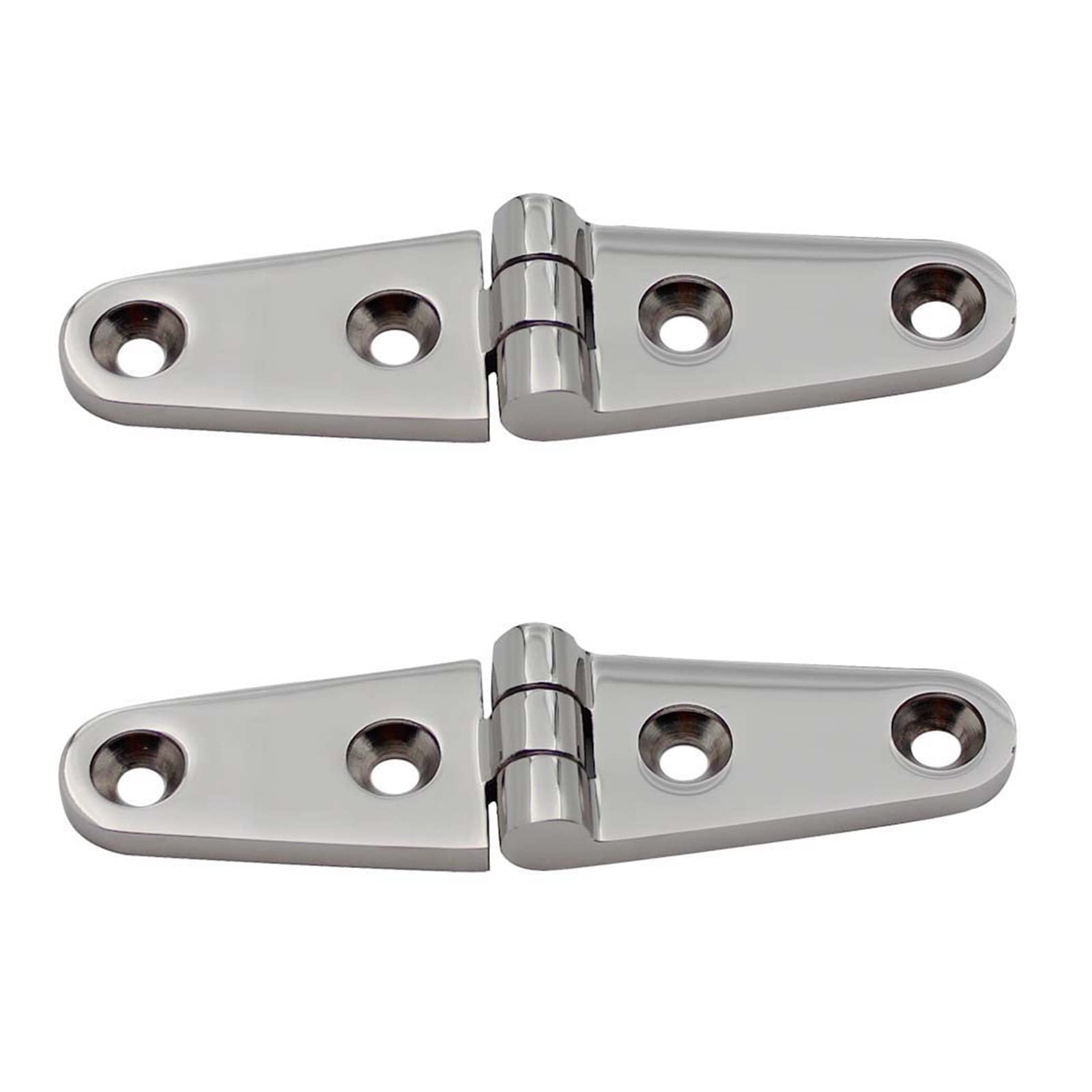 2 x Gurtscharniere, 100 x 25 mm, Edelstahl-Scharnier, Marine-Schwerlast-Scharnier, Schrankscharnier für Hardware von carotoe