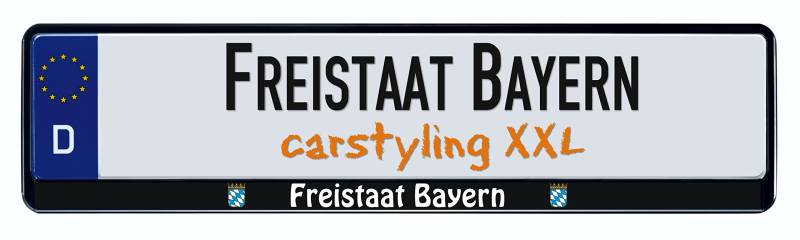 carstyling XXL Design Kennzeichenrahmen Bundesland Freistaat Bayern 1 Stück von carstyling XXL