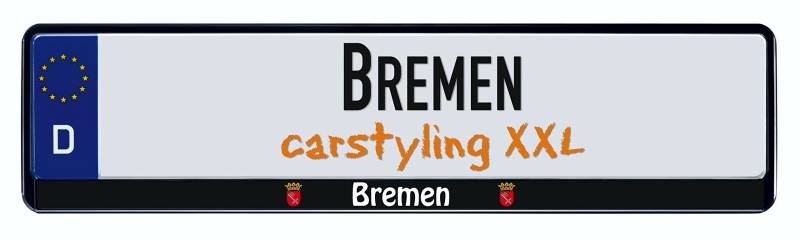 carstyling XXL Design Kennzeichenrahmen Bundesland Bremen 1 Stück von carstyling XXL