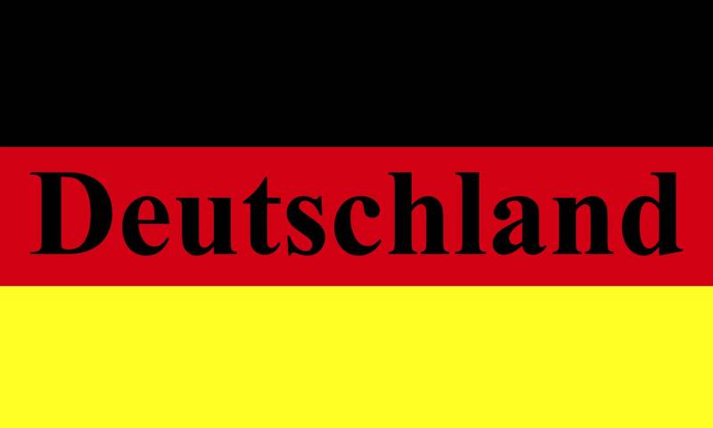 carstyling XXL Aufkleber Deutschland-Flagge mit Schriftzug neon 60 x 100 mm Deutschland Fanartikel von carstyling XXL