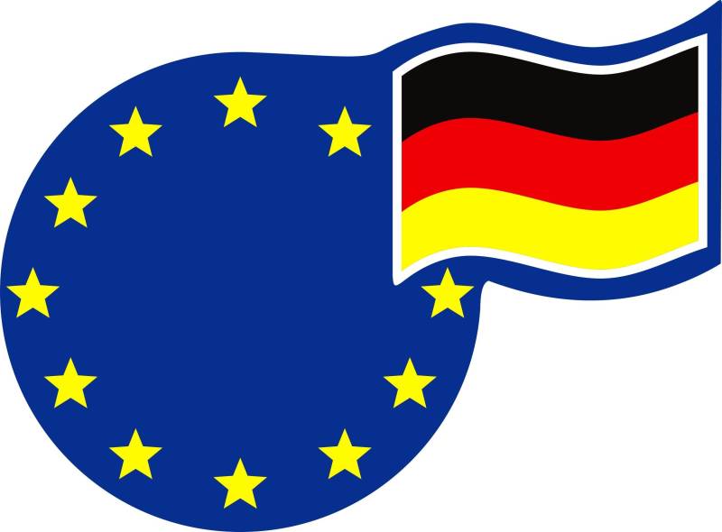 carstyling XXL Aufkleber Flagge Europa Deutschland 60 x 80 mm Deutschland Fanartikel von carstyling XXL