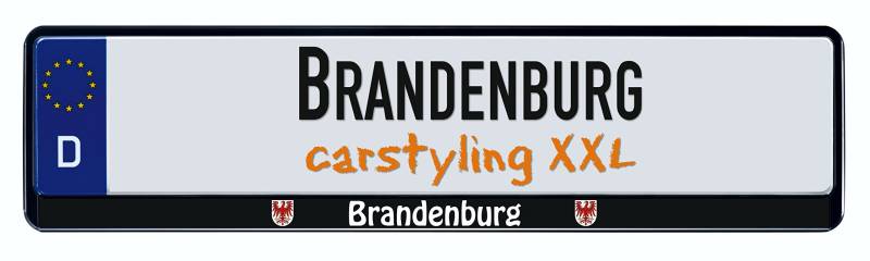 carstyling XXL Design Kennzeichenrahmen Bundesland Brandenburg 1 Stück von carstyling XXL