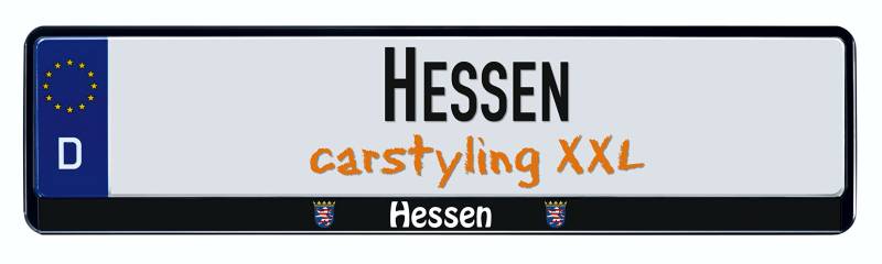 carstyling XXL Design Kennzeichenrahmen Bundesland Hessen 1 Stück von carstyling XXL