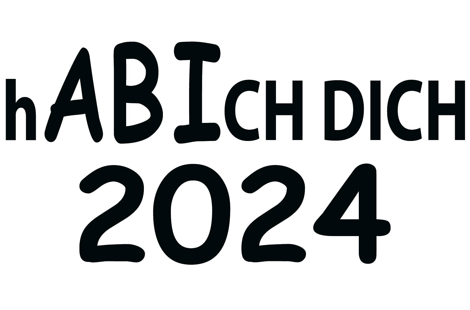 cartattoo4you® AB-02352 | ABI 2024 - hAB Ich Dich | 21 Farben wählbar | 20 x 10 cm | schwarz |Autoaufkleber Aufkleber Car Auto Heckscheibe Tuning Sticker Kleber Abi Abitur Abschluss von cartattoo4you